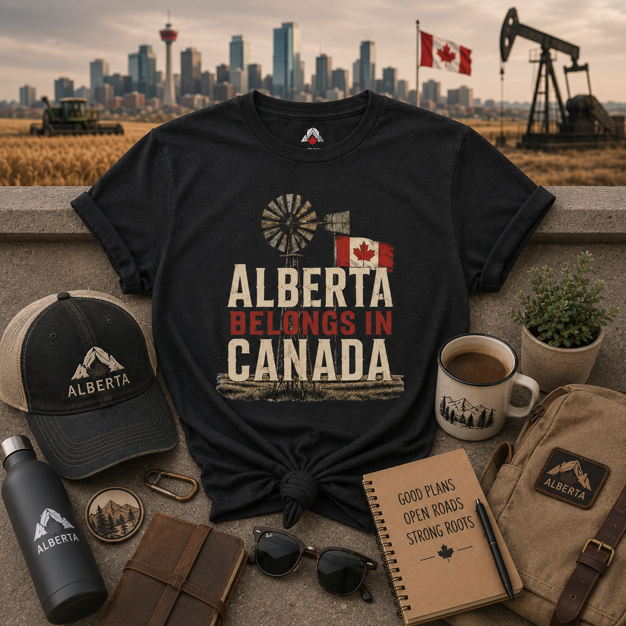 "Alberta Belongs in Canada" Unisex Crewneck T-shirt