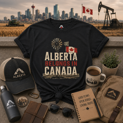 "Alberta Belongs in Canada" Unisex Crewneck T-shirt
