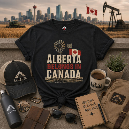 "Alberta Belongs in Canada" Unisex Crewneck T-shirt
