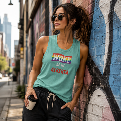 WOKE AF IN ALBERTA, Women's Tank Top